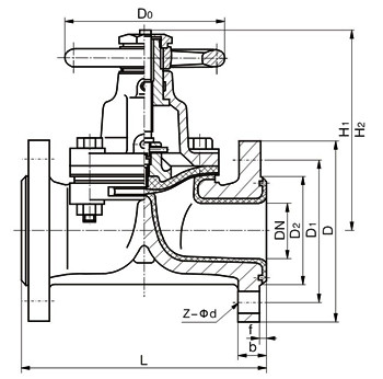 G41F46/PO型襯氟隔膜閥