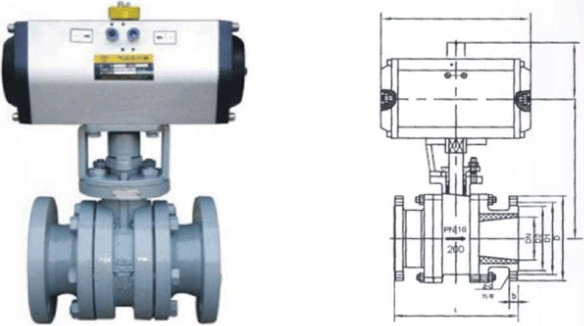 Q641TC耐磨調(diào)節(jié)陶瓷球閥_氣動(dòng)陶瓷球閥尺寸圖