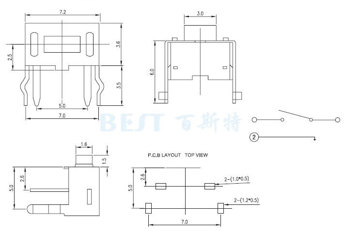 輕觸開關(guān)TS-1101G