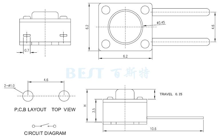 輕觸開(kāi)關(guān)TS-1109C