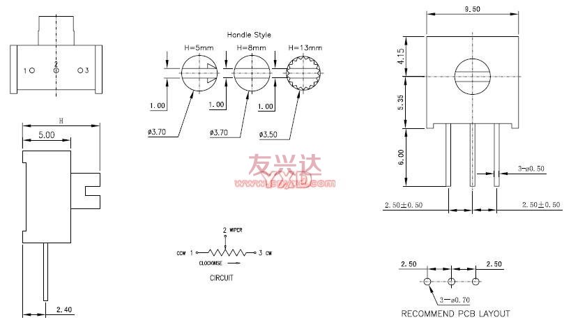 3386電位器_3386W_技術(shù)參數(shù)